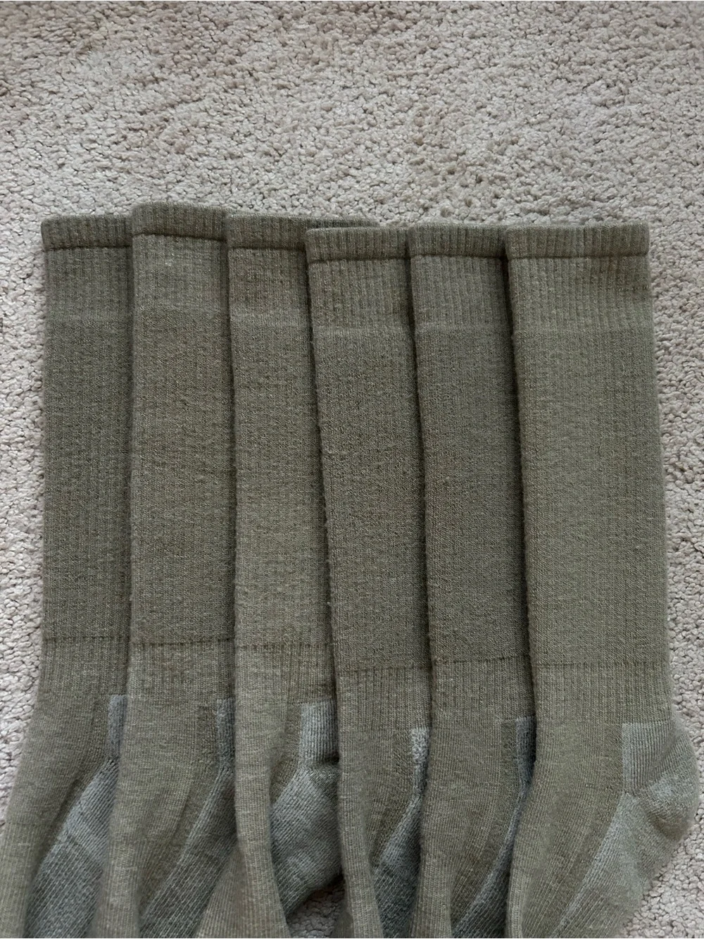 Men's Tactical Boot Lightweight Mid-Calf Military Green Socks – Set of 3 Pairs